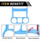 thumbnail image 4 of Accesorios Únicos 1 Pcs Moldura de la cubierta del panel del tablero de la consola central para Jeep Wrangler JK JKU 2011-2017 Molduras de la cubierta de la ventilación del aire Dash ABS Azul claro, 4 of 6