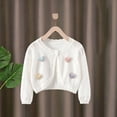 thumbnail image 4 of akafmk Toddler Girls Cropped Cardigan Ruffle Bolero Shrug One-Button Scalloped Lightweight Sweater Cover-Up Fall Outfits, Size 1-2 Years, 4 of 7