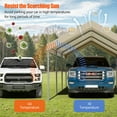 thumbnail image 5 of Walsunny Carport 10 x 20 ft Heavy Duty Carport Car Canopy with Powder-Coated Steel Frame, Portable Garage for Car, Boat, Shelter Party Tent with 180g PE Tarp, 5 of 9