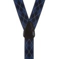 thumbnail image 3 of H. A. Sheldon Men's Blue Argyle Suspenders - 1.38 Inch Wide Button 46" for 5'2" to 6'1" tall, 3 of 4