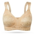 thumbnail image 5 of Wingslove Women's Full Coverage Plus Size Bra Non Padded Wireless Minimizer Bra, Dark Nude 50H, 5 of 9