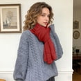 thumbnail image 2 of SRZYMJ Women Knit Scarf Long Neck Warmer for Cold Weather Soft Wool-Like Fall Winter Warm Beanie Scarves Wrap for Women Men, 2 of 4