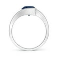 thumbnail image 2 of ANGARA Natural Semi Bezel-Set Solitaire 1.7 ct Blue Sapphire Bypass Ring in 14K White Gold for Women (Size-7.5mm) | September Birthstone, Anniversary, Jewelry Gift for Women | Natural Sapphire Ring, 2 of 10