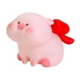 thumbnail image 4 of Alcancía de cerdo, artesanía, obra de arte, decoración, regalo, fácil de usar, tarro de dinero, figura de cerdo Lazo rojo, 4 of 9