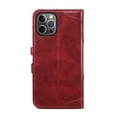 thumbnail image 2 of Wallet Case for iPhone 12 Pro/iPhone 12 for Business Women Men, Allytech Card Holder Pocket PU Leather TPU Back Flip Kickstand Magnetic Closure Cover for iPhone 12 Pro/iPhone 12 6.1 inch 2020, Red, 2 of 4