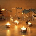 thumbnail image 2 of candeliere de lámpara de té de Navidad chapado en oro, candeliere para bodas, suministros para fiestas de Navidad, luces de humor, soporte para , 4 p Gloria  Candelabro para decoración navideña, 2 of 9