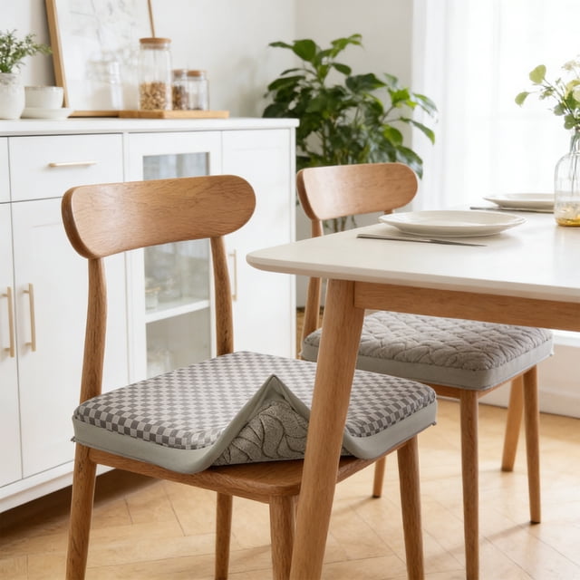 Cojín reversible para silla de oficina – Cojín suave de poliéster transpirable – Comodidad para todas las estaciones para escritorio, comedor o uso doméstico.
