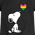 thumbnail image 3 of Peanuts - Snoopy Rainbow Heart - Toddler & Youth Girls Short Sleeve Graphic T-Shirt, 3 of 6