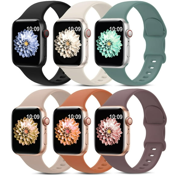 Bandas deportivas compatibles con el Apple Watch, paquete de 6 unidades AMSKY
