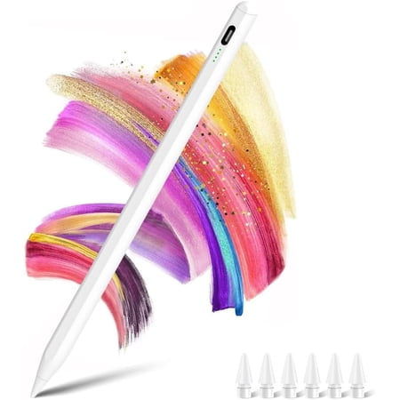 Stylus Pen for iPad (2018-2025), iPad 10th/11th/Air/Mini/A16 | No Bluetooth Needed, Fast Charging, Palm Rejection, Battery Indicator | Affordable Digital Pen for Note-Taking & Drawing