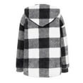 thumbnail image 5 of Yuwull Womens Plus Size Long Sleeve Button Downs Boyfriend Shirts Casual Plaid Shacket Jacket Coats With Hood(1X-5X), 5 of 7