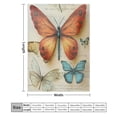 thumbnail image 2 of GXFbutterflies dragonflies paper, warm casual blanket, printed design, winter sofa dormitory home decoration, must-have travel product. Size is 30x40 inches., 2 of 5