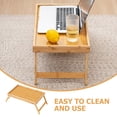 thumbnail image 4 of TABLZONE Table Domestique Beige Multifonction Pliable avec Support pour Ordinateur Portable et Plateau à Aliments, 4 of 8