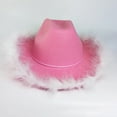 thumbnail image 4 of Mardi Gras Cowboy Hat Yigetop Novelty Cowboy Hat with Feathers For Women Cowboy Hat For Women Party Dress Up Cowgirl Hat Pink2 one Size, 4 of 4
