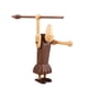 thumbnail image 1 of Matsuzay Decoración nórdica de maciza humanos escultura artesanía marionetas ornamento muñeca juguetes niños regalos Decoración del hogar Homínido A 15cm, 1 of 6