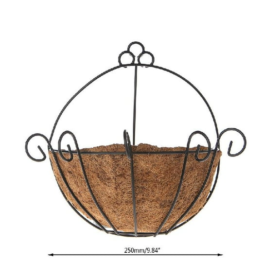 JZROCKER Flowerpot Iron Garden Hanging Wall Baskets Half Round