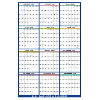 Large Dry Erase Wall Calendar - 38 inch x 58 inch - Premium Undated Blank 2021 Reusable Yearly Calendar - Giant Whiteboard Year Poster - Laminated