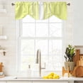 thumbnail image 3 of Yellow White Stripe Tie Up Valance Curtains for Windows, Kitchen Curtains Window Treatments, Modern Rustic Vertical Striped Short Window Shades Valances for Bedroom Bathroom Cafe 42"x18", 3 of 8