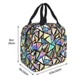 thumbnail image 4 of Kdxio Colored Glass Print Insulated Lunch Bag,Reusable Tote Lunch Box for Women Men,Leakproof Cooler Lunch Bags for Work Office Travel Picnic, 4 of 6