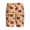 thumbnail image 2 of Lsque Thanksgiving Turkey and Pumpkin Mens Sleep Pajama Shorts,Short Pajama Pants, Cotton Ultra-Soft Knit-4X-Large, 2 of 9