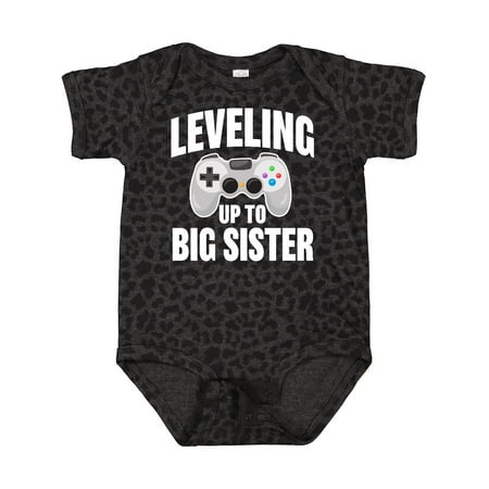 

Inktastic Leveling Up to Big Sister Gift Baby Girl Bodysuit