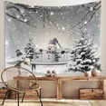 thumbnail image 2 of DaShan Winter Snowman Tapestry Wall Hanging,Christmas Backdrop for Bedroom Living Room Dorm,60"Wx50"L, 2 of 5