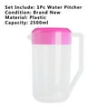 thumbnail image 7 of Aislor 2500ML Plastic Measuring Water Pitcher Jug Large Capacity Beverage Drink Pitcher with Lid and Rose Red One Size, 7 of 7