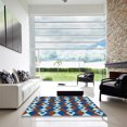 thumbnail image 7 of Ahgly Company Machine Washable Indoor Square Transitional Crystal Blue Area Rugs, 4' Square, 7 of 7