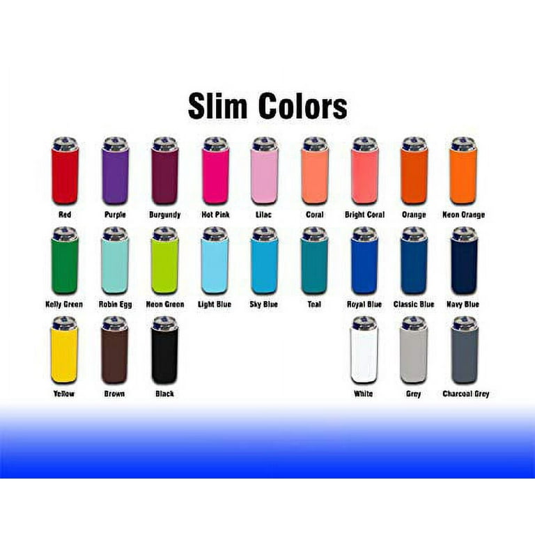 Slim Can Cooler Sleeves (12-Pack) Soft Insulated Koolie for White Claw  Seltzer & Slim Beer - HTV Blanks for Vinyl Projects - Skinny Bulk - Tall