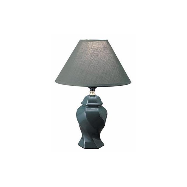Q-Max 606GN 15 in. Ceramic Table Lamp - Green