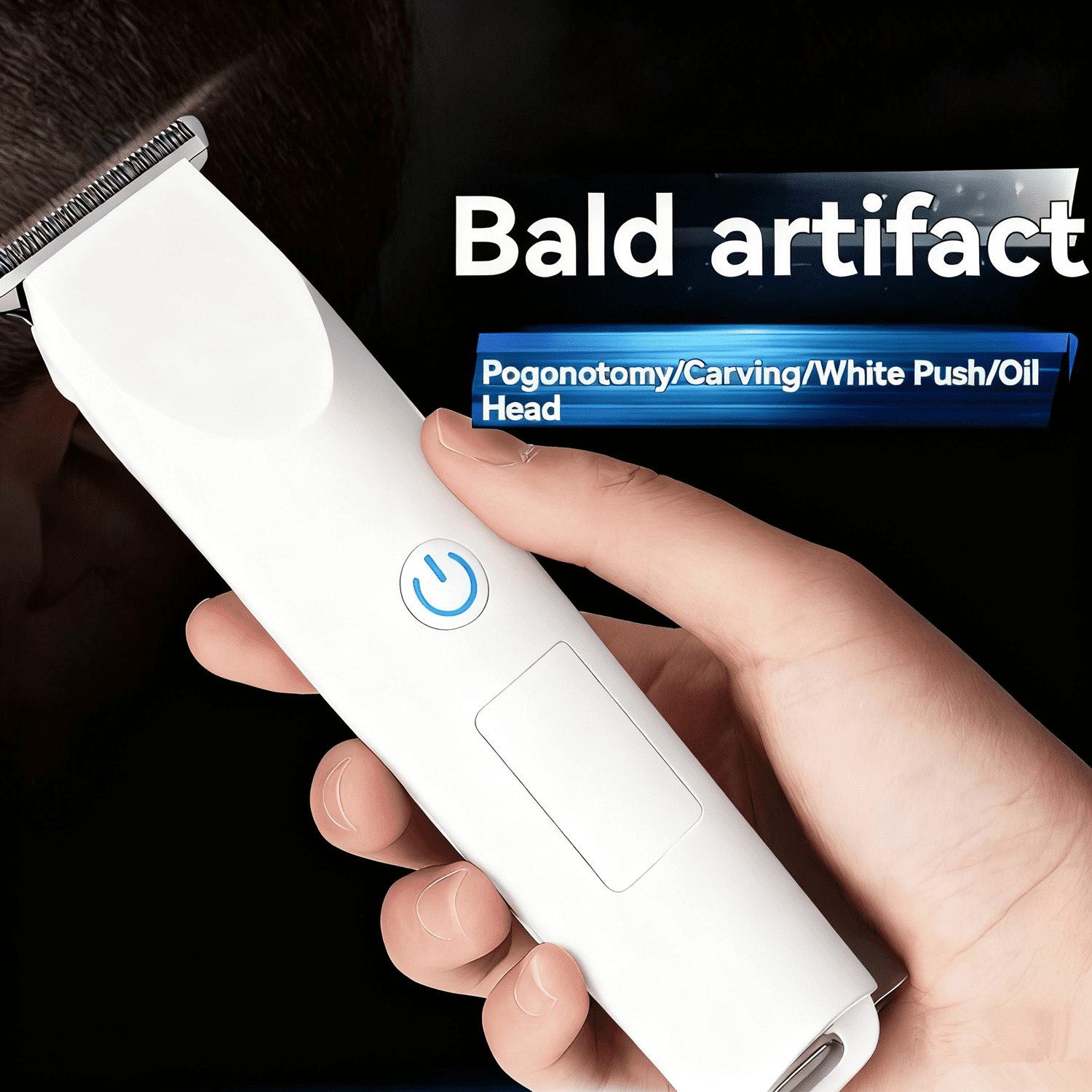 Men Pro Electric Hair Clippers Beard Trimmer Cutting Barber Shaving Machine, White