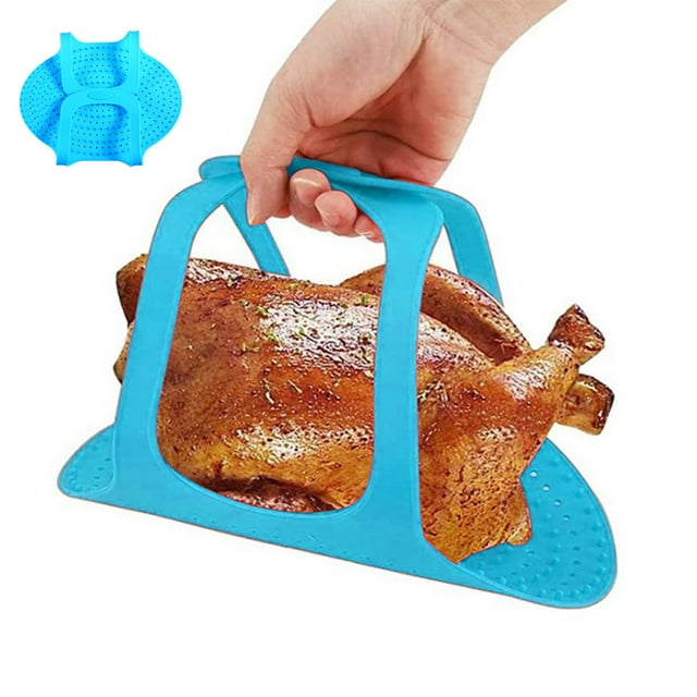 Thanksgiving Turkey Lifter, Heat Resistant Silicone Roasting Tool, Non-Burn Kitchen Accessory, Ideal for Roasts, Turkey, Chicken, Home and Kitchen, Outdoor Cooking Essential