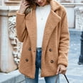 thumbnail image 4 of Women's Solid Color Winter Buttoned Jacket Casual Outerwear With Pockets Warm Cozy Soft Comfort Fit, 4 of 7