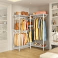 thumbnail image 6 of VIPEK L6 L Shape Clothing Rack 5-Tier Wire Garment Rack, 42" L x 42" W x 76.4" H, Max Load 850LBS, White, 6 of 8