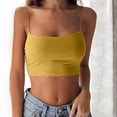 thumbnail image 2 of Razzly Stylish Women Sleeveless Camisole Solid Slim Fit Stretch Soft Comfortable Casual Wear Versatile Layering(Yellow,XL), 2 of 3