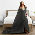 thumbnail image 5 of Walsh University Fleece Blanket, Very Soft Microfiber Flannel Blanket for Couch Warm and Cozy for All Seasons, Black, 5 of 6