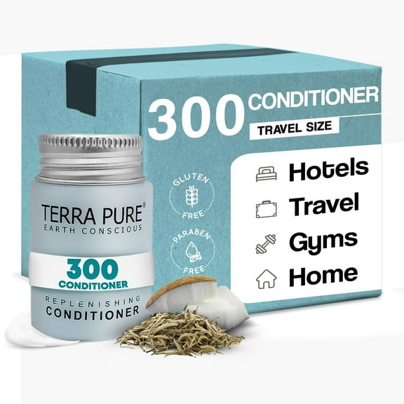 Terra Pure White Tea & Coconut Conditioner, Travel Size Hotel Amenities, 1 oz. (Case of 300)