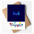 thumbnail image 1 of EsES Máscara misteriosa azul Sobre de la Carta de felicitación de la tarjeta de matrimonio, 1 of 4