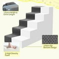 thumbnail image 3 of Dog Stairs for Small Dog and Cats,23”H Non-Slip Bottom Pet Steps for High Beds and Couch,High-Density Foam Pet Stairs Grey,5 Steps, 3 of 7