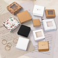 thumbnail image 2 of Caja de embalaje de papel Kraft con ventana cuadrada, almacenamiento de dulces de jabón hecho a mano, Cajas de Regalo para Baby Shower, recuerdo de boda, decoración, 50 unidades, 2 of 3