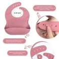 thumbnail image 5 of Ensemble de Vaisselle en Silicone pour Bébé 5 Pcs Bavoir Imperméable Couleur Unie pour Nourrisson Assiette et Mini Cuillère, 5 of 5