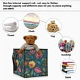thumbnail image 5 of Home Organizer Foldable Fabric Storage Bin With Handle Hand-drawn Florals Leaf, 5 of 7