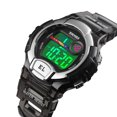 thumbnail image 3 of Reloj digital impermeable para niños Reloj de pulsera con esfera redonda de estilo deportivo con diseño de retroiluminación LED para niños Inevent EL4550-03, 3 of 6