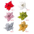 thumbnail image 2 of Worallymy Adornos artificiales para árboles de Navidad Flor Decoración para fiesta de boda Flor de simulación con purpurina Worallymy JD735806790, 2 of 7