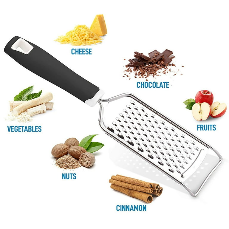 VEAREAR Vegetable Grater Durable Non-slip Handle Stainless Steel Handheld  Manual Hard Cheese Grater Kitchen Tool for Daily Life 