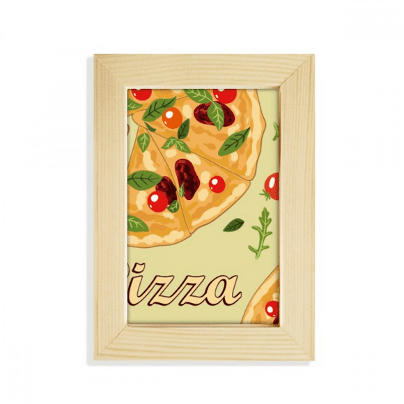 Pizza Italy Tomato Foods Desktop Display Photo Frame Picture Art Painting 5x7 inch
