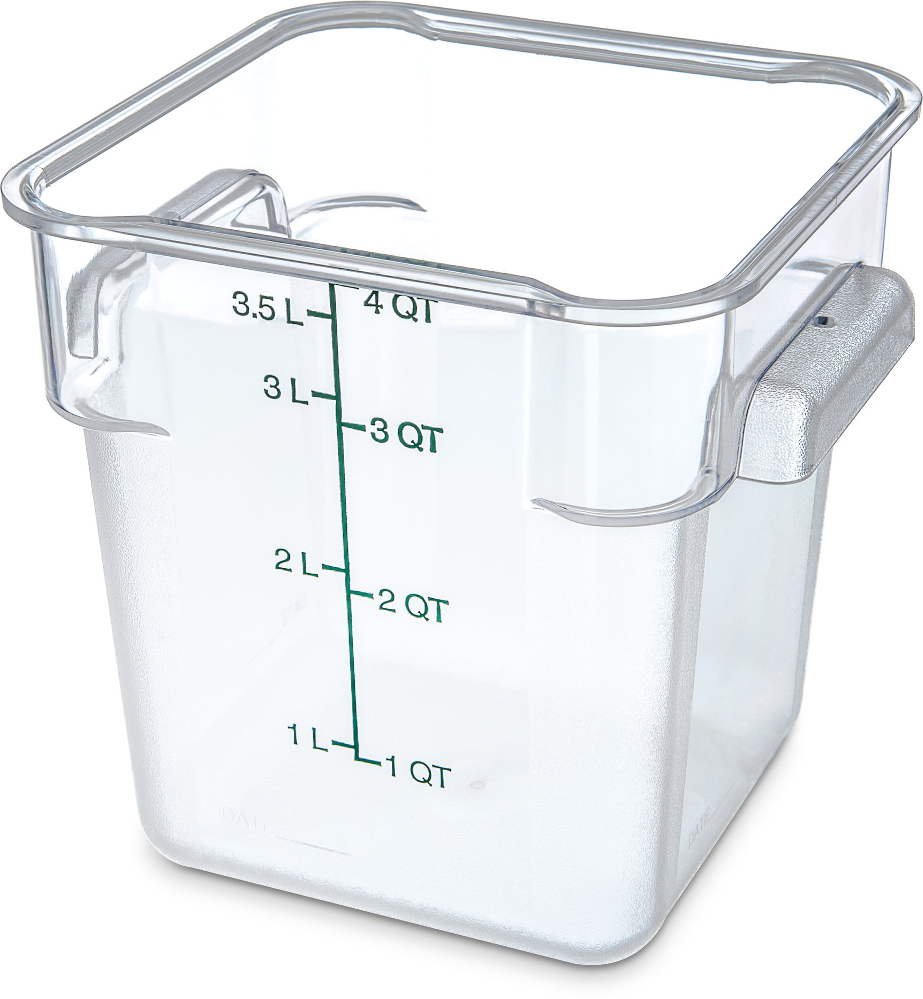 Food Storage Box 4 Qt Translucent Plastic 12 5/8"L x 8 1/4"W x 4 1/4"D 