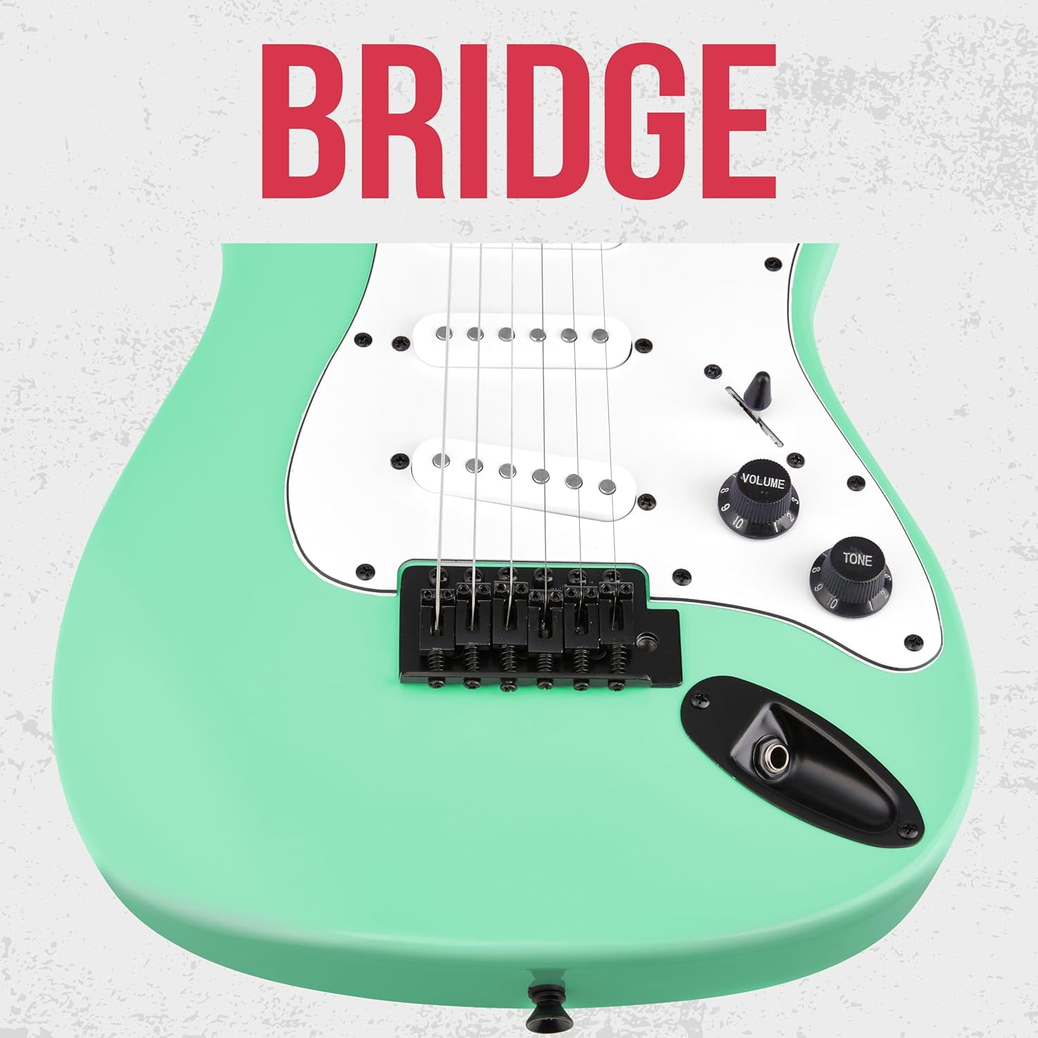 LyxPro CS 36” Beginner Electric Guitar Kit with Amp Cable, 6 Picks & Learner’s Guide - Green