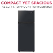 Frigidaire 7.5 Cu. ft Top Freezer Refrigerator, Compact Fridge for Apartment, Kitchen, Office, Garage, Black