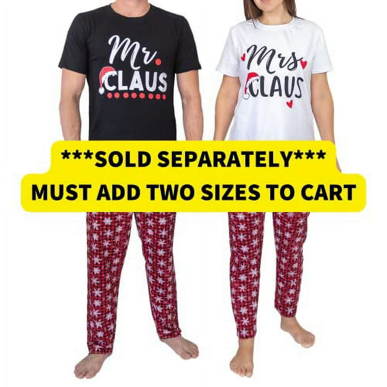 Mr and mrs claus pajamas sale